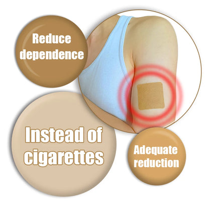 Parches de acupresión para dejar de fumar, parche antihumo 100% Natural