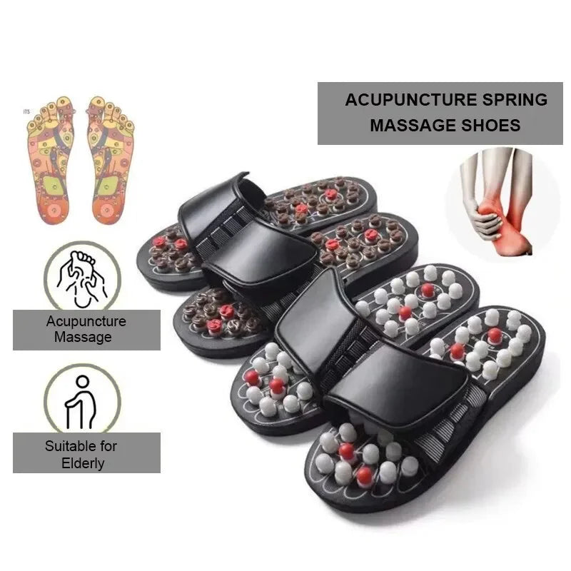 Zapatillas de masaje de Acupoint, zapatos masajeadores de terapia para pies