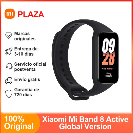 Xiaomi pulsera inteligente Mi Band 8, dispositivo con pantalla LCD de 1,47 pulgadas, Bluetooth 5,1, control del ritmo cardíaco y SpO2, más de 50 modos deportivos