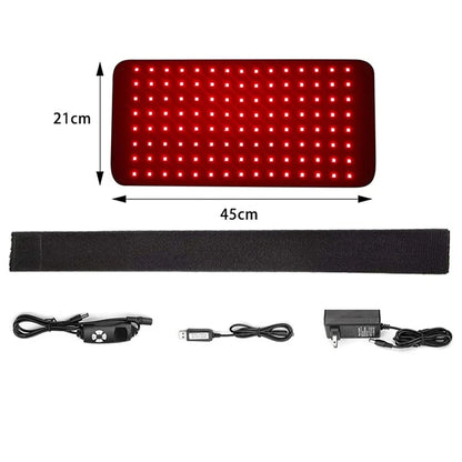 Cinturón de terapia de luz roja LED, faja moldeadora de cintura, 660nm, 850nm, luz roja infrarroja, 60/120 LED