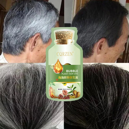 Champú unisex de tinte para el cabello a base de hierbas de plantas naturales