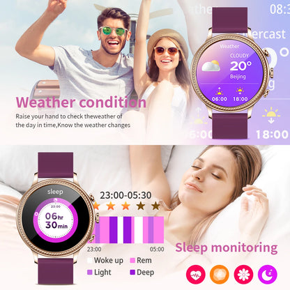 LIGE-reloj inteligente deportivo para mujer, accesorio de lujo con Bluetooth, llamadas, teléfono conectado, Monitor de salud