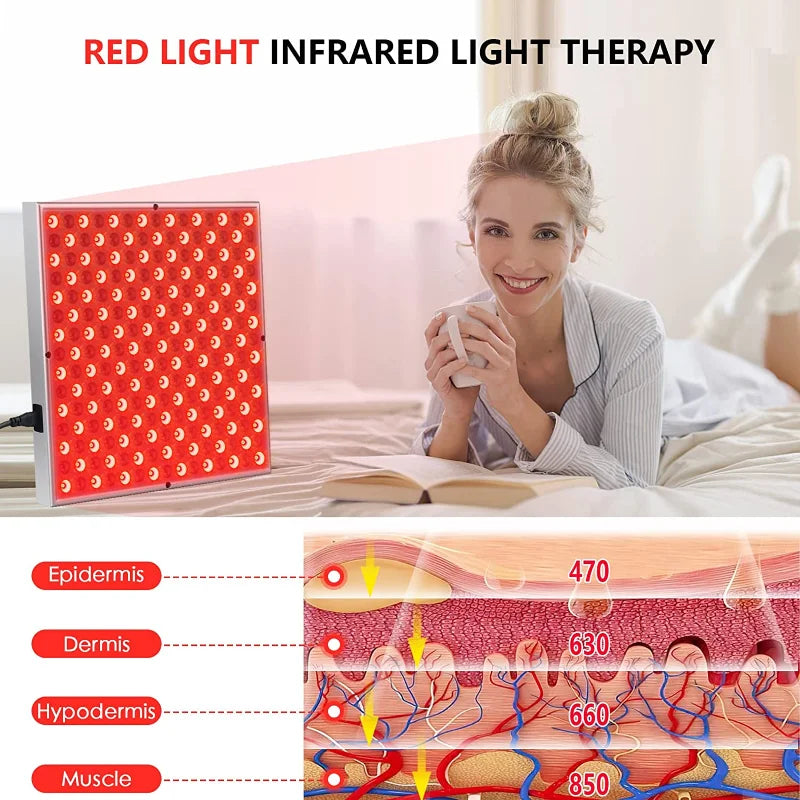 Panel de terapia de luz roja, lámpara infrarroja LED para todo el cuerpo