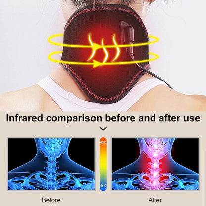 Almohadilla eléctrica de calefacción para el cuello, envoltura calentada para el alivio del dolor