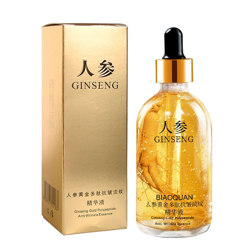 Suero Facial de Ginseng dorado, esencia Facial polipéptido, antiarrugas