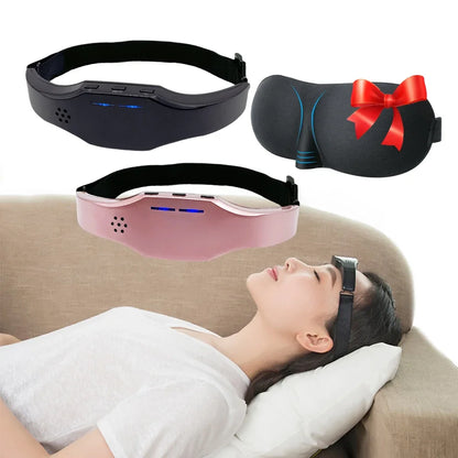 Masajeador eléctrico para aliviar el dolor de cabeza y la migraña, terapia de pulso para insomnio, liberación de estrés, Monitor de sueño, relajación