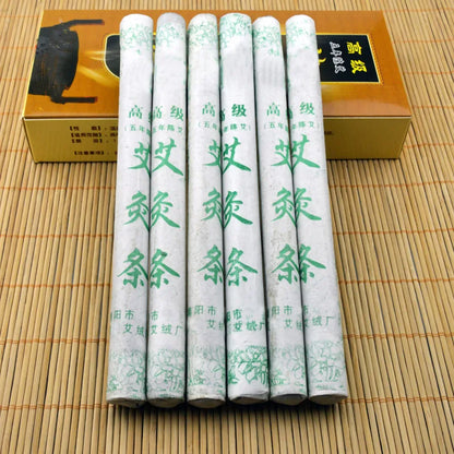 Rollos de Moxa de ajenjo puro, terapia tradicional de Moxa, Hierbas chinas, palo de moxibustión medicinal, masaje de meridianos cálidos, cuidado de la salud