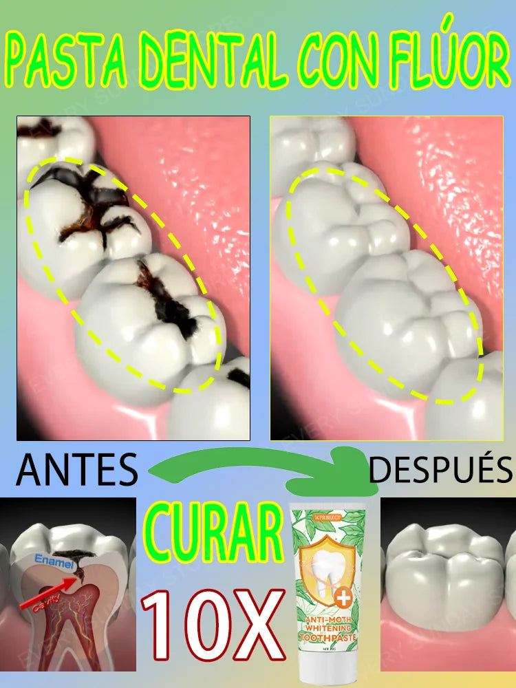 El fluoruro científico más vendido repara las cavidades, elimina las cavidades, limpia la placa, blanquea los dientes y refresca el aliento