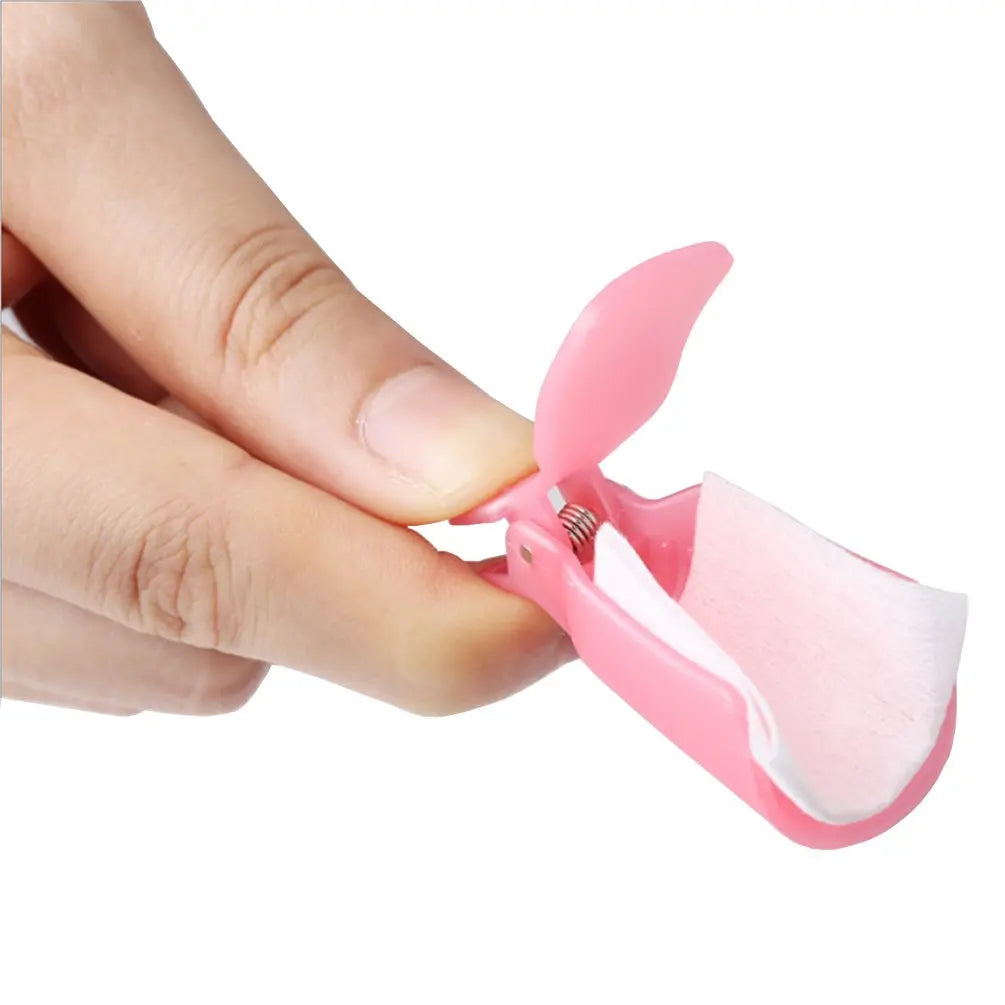 Clips de plástico para uñas,  removedor de esmalte y gel.10 Uds.