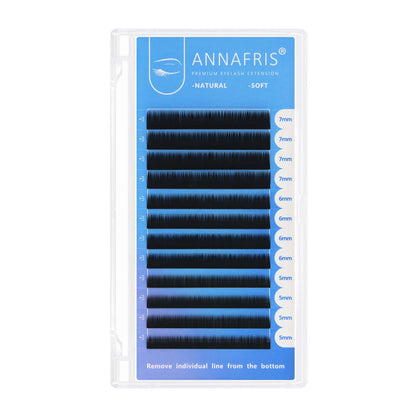 ANNAFRIS-pestañas inferiores de 5-7mm, mezcla Individual